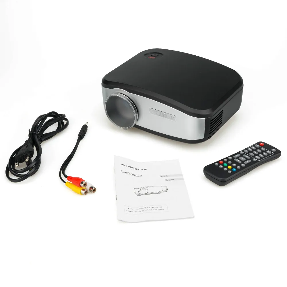 Новый Cheerlux C6 мини-проектор для Видеоигры Домашних Развлечений с HDMI USB VGA вход