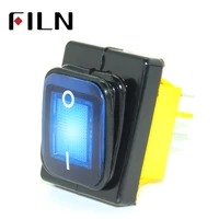 kcd4 t85 220v 30a heavy duty red blue green ip68 waterproof led toggle switch 4pins on off marine freeze rocker switch