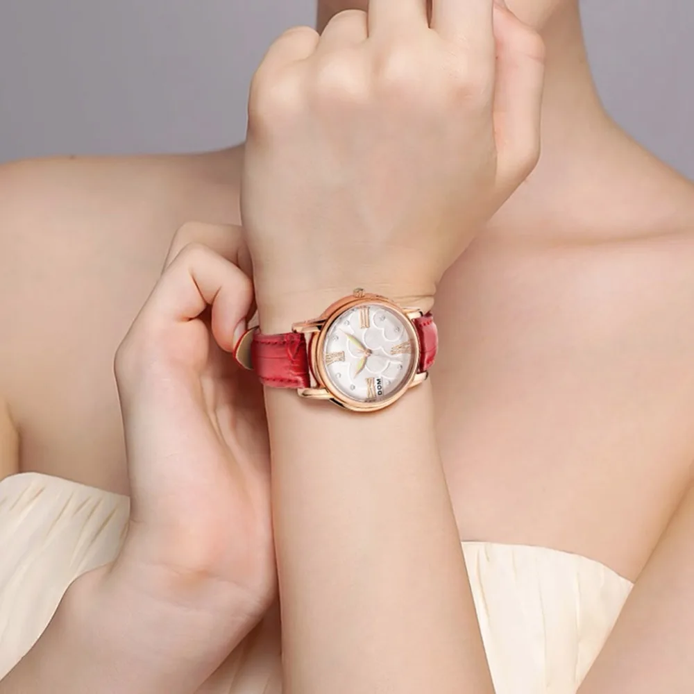 Женские часы DOM брендовые элегантные ретро Модные Дамские Кварцевые