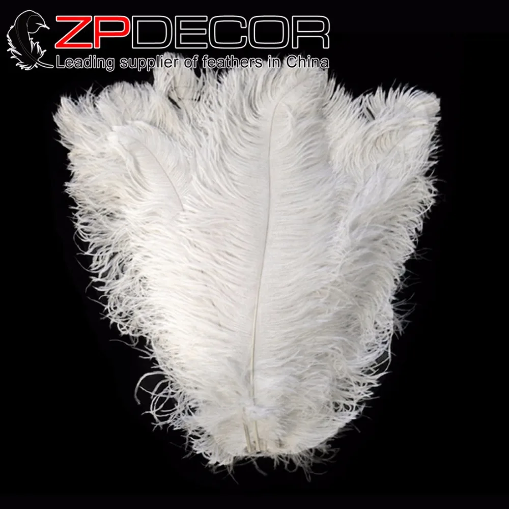 

Zpdecoration страусиные перья, 100 шт./лот, 60-65 см (24-26 дюймов), высокое качество, большие белые страусиные перья, Окрашенные Перья