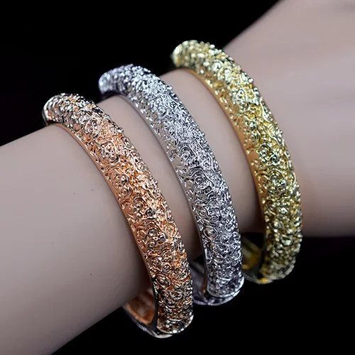 Bangle Sets Ювелирные изделия zeadear распродажа ювелирных изделий большой круглый браслет набор для женщин высокое дубайское качество ювелирных изделий для праздничный свадебный подарок - Окраска металла: Bangle Sets