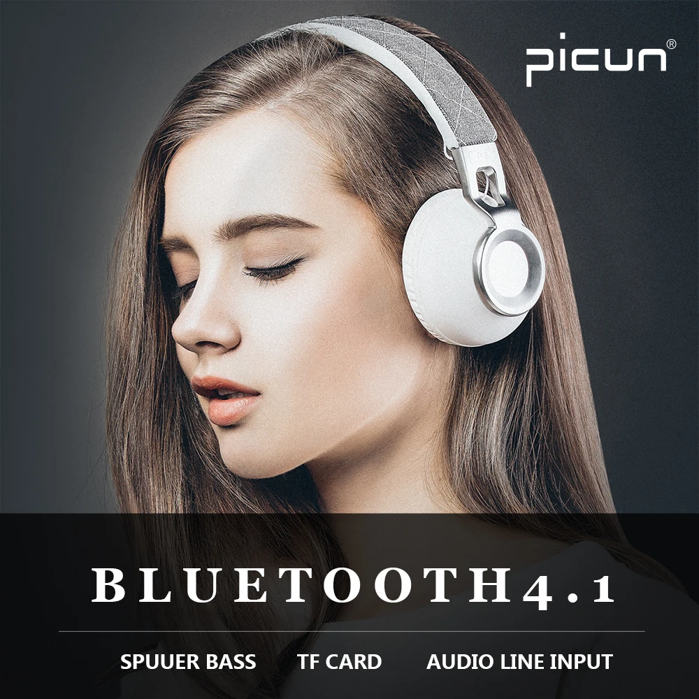 Picun P8 Bluetooth наушников бас Поддержка TF карты MP3 Беспроводной игровая гарнитура
