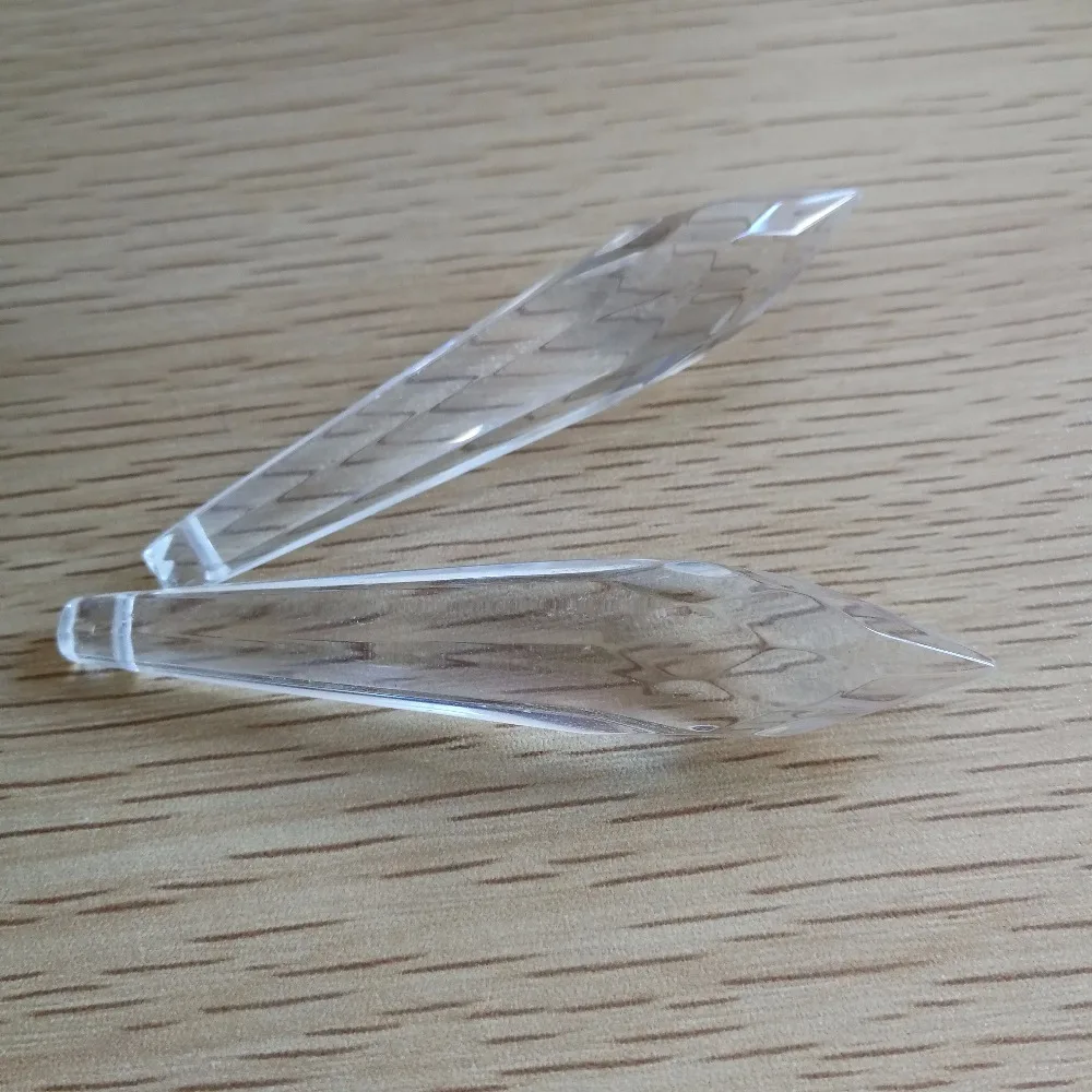 76 мм 10 штук прозрачные многогранные кристаллы для люстры с призмой стеклянные