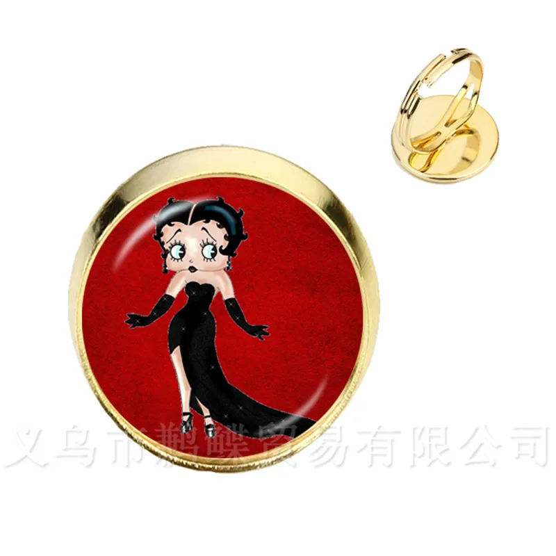 Новинка 2018 привлекательные и милые кольца с рисунком Бетти боп очаровательные