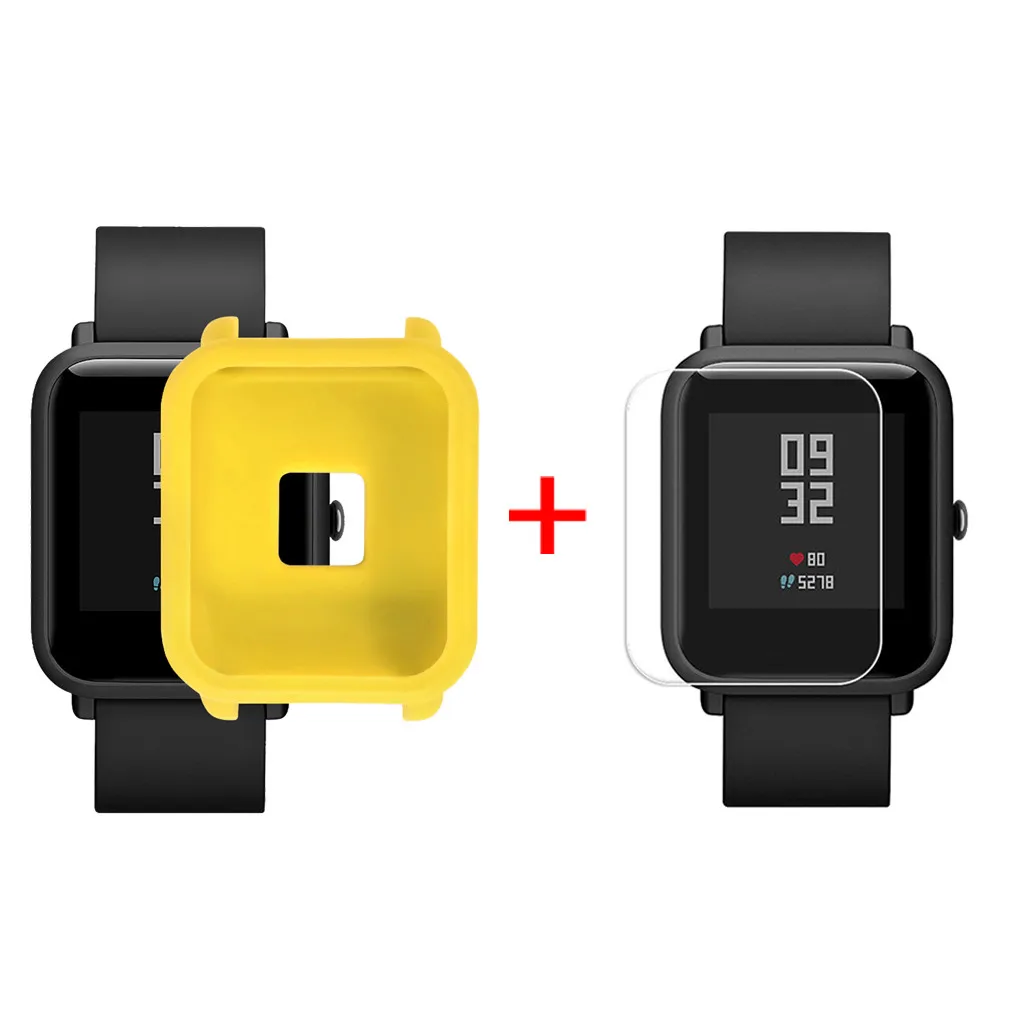 Мягкий силиконовый Сменный Чехол для Huami Amazfit Bip Youth Watch с защитой экрана