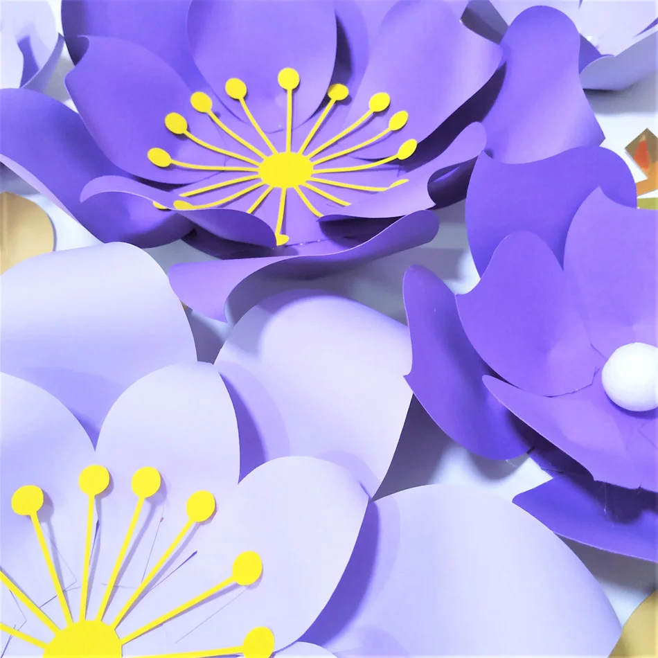 Набор ручной работы сделай сам из фиолетовой розы с бумажными цветами и золотыми