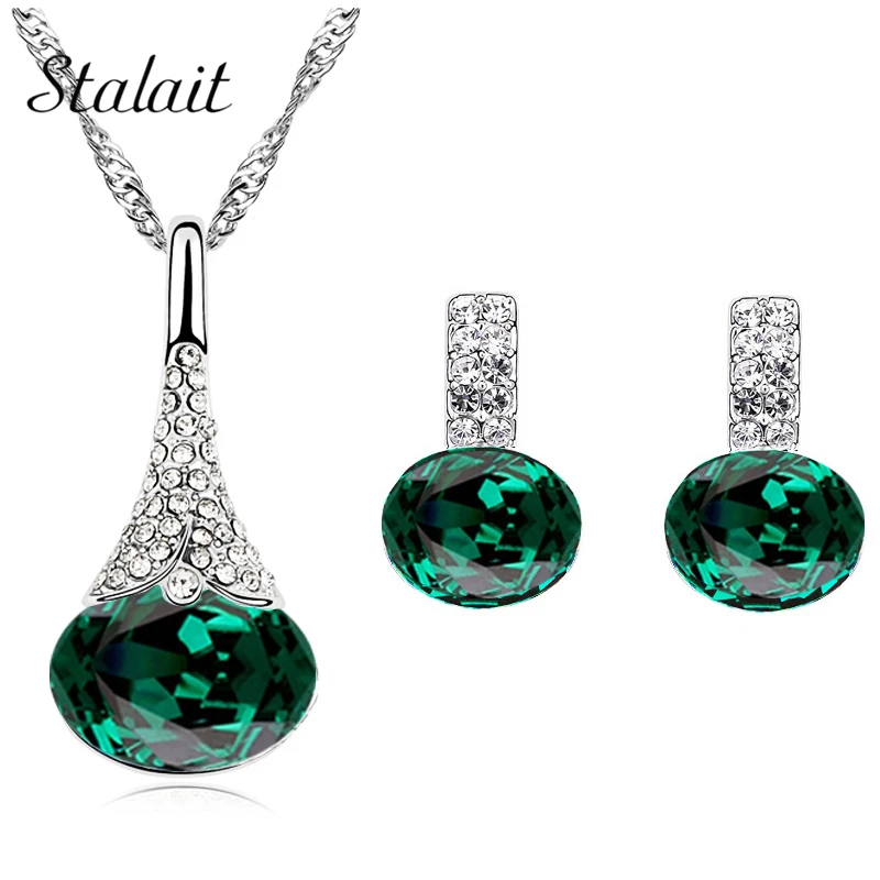 Новое поступление брендовые свадебные комплекты ювелирных изделий для невесты