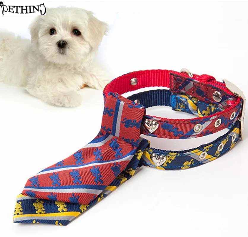 Маленький Регулируемый ошейник для собак щенков кошек с галстуком товары