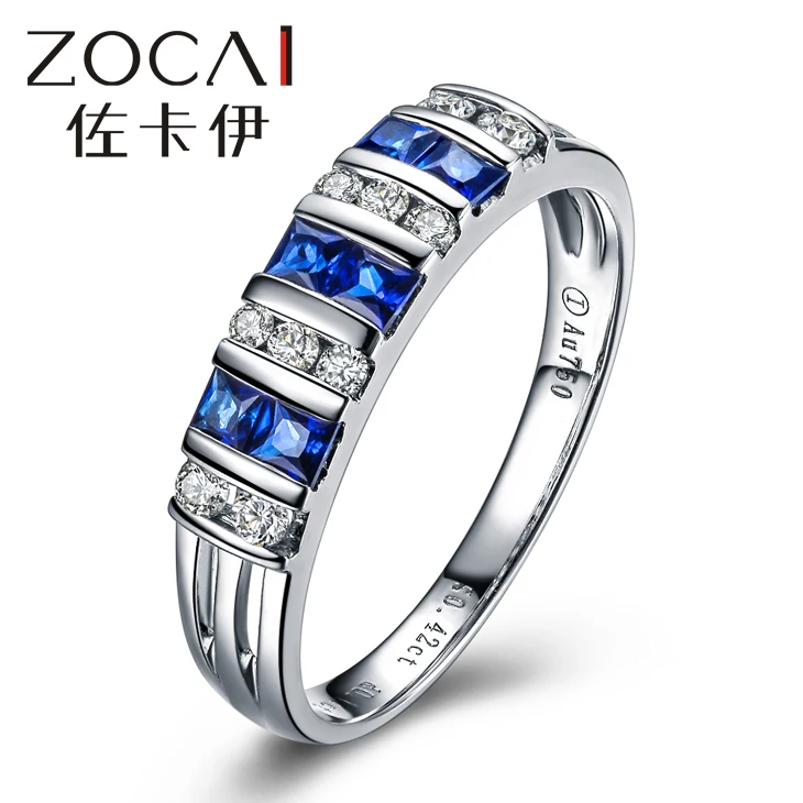 Кольцо ZOCAI из настоящего белого золота 18 К 0 4 карат бриллиантовое кольцо 17
