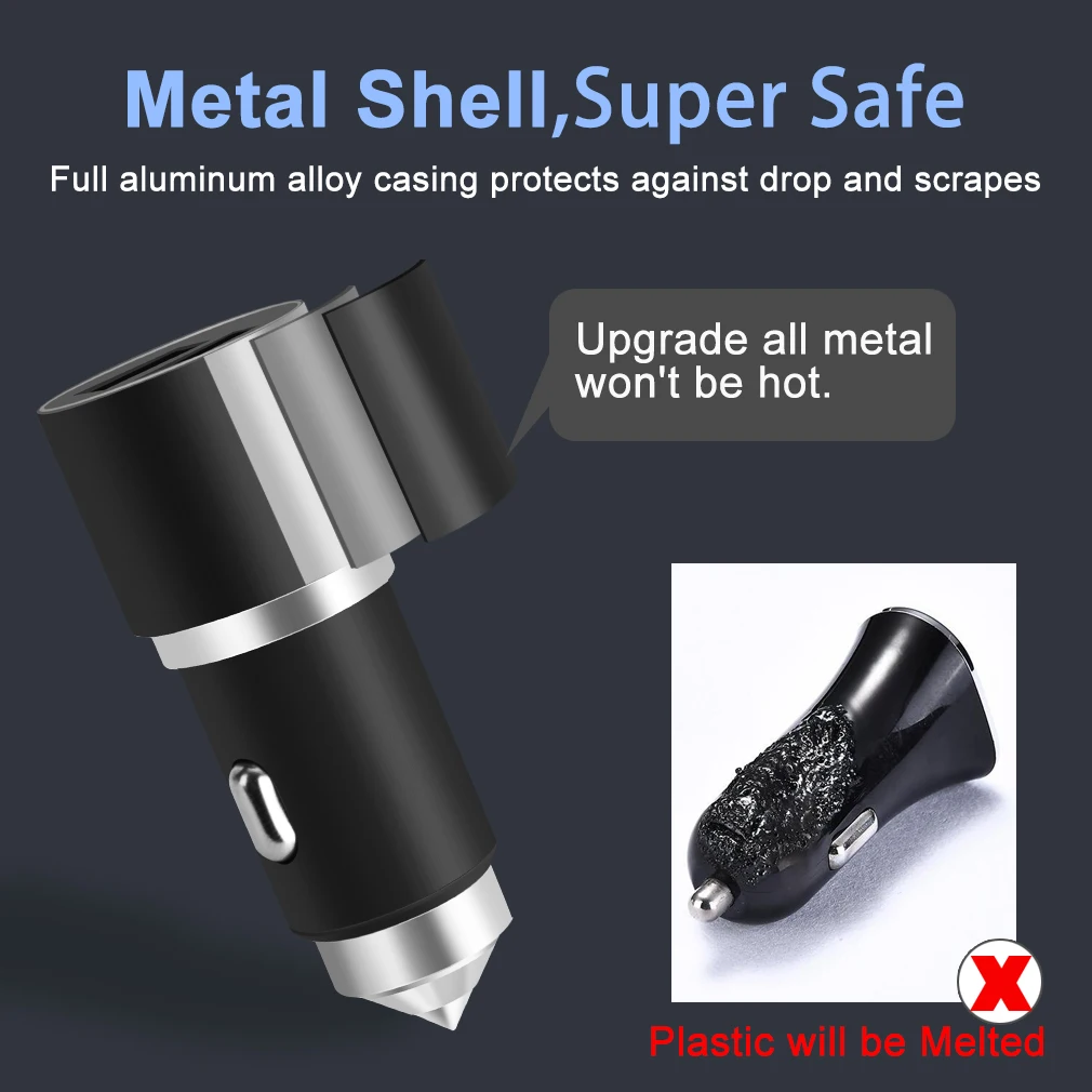 Автомобильное зарядное устройство с Micro USB спиральным кабелем для мобильных