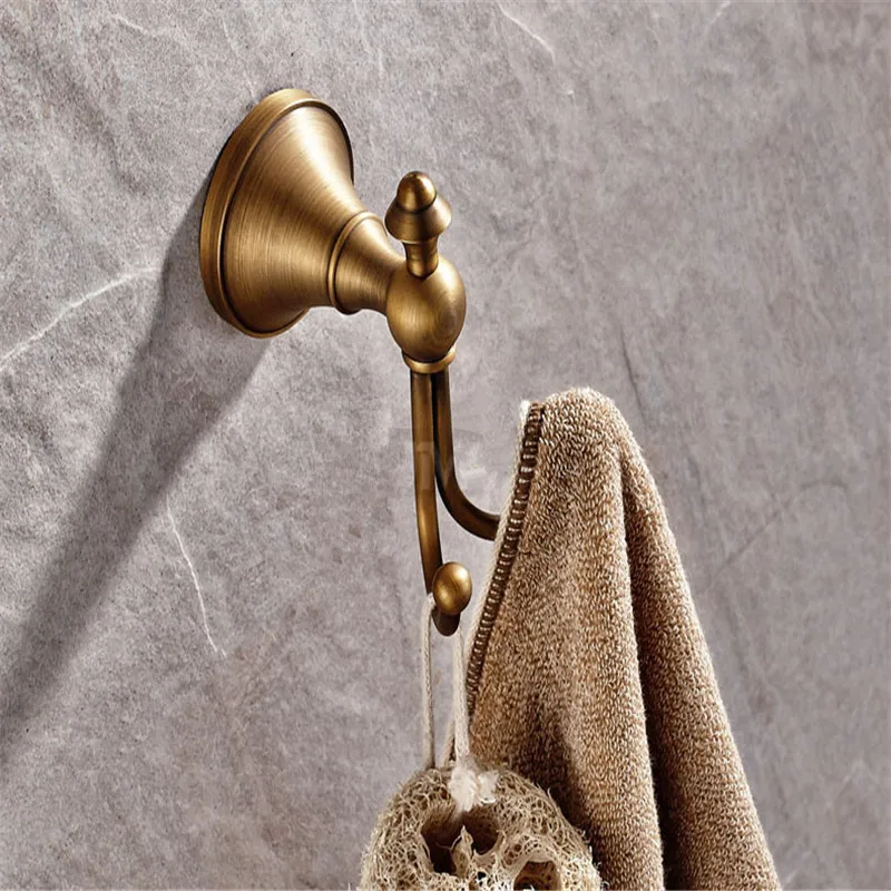 

Black Brass Robe Hooks Racks Clothes Hanger Coat Robe Bathroom Towel Hooks Wall Mounted Bathroom Accessories BA