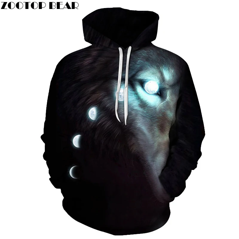 

Wolf Hoodies Men Sweatshirt Harajuku 3D Hoody Hip Hop Tracksuit 6XL Hoodie Pullover Jacket Brand Clothes Drop Ship ZOOTOP BEAR