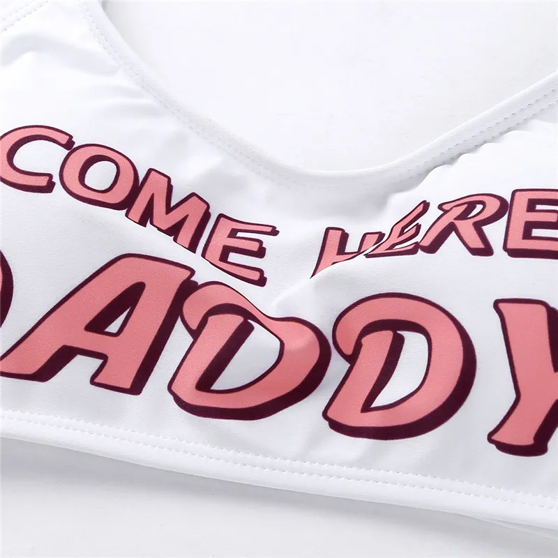 Женское белье с принтом на тонких бретельках Yes Daddy летний купальник бикини мини
