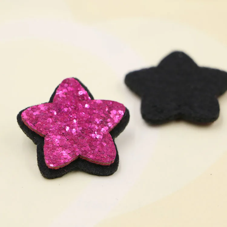 Diy двойной мультфильм смайлик блеск звезды форма ручной работы нетканый Войлок 50
