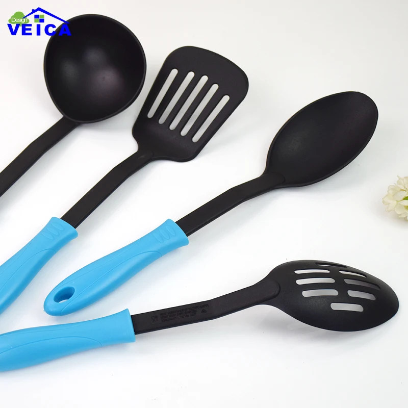 4 шт./лот кулинарный шпатель Тернер ложка для смешивания шлицевая ковш нейлоновые