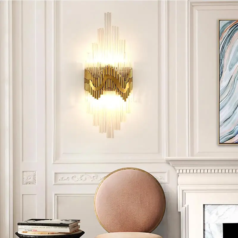 Современный минималистичный светильник роскошный хрустальный настенный