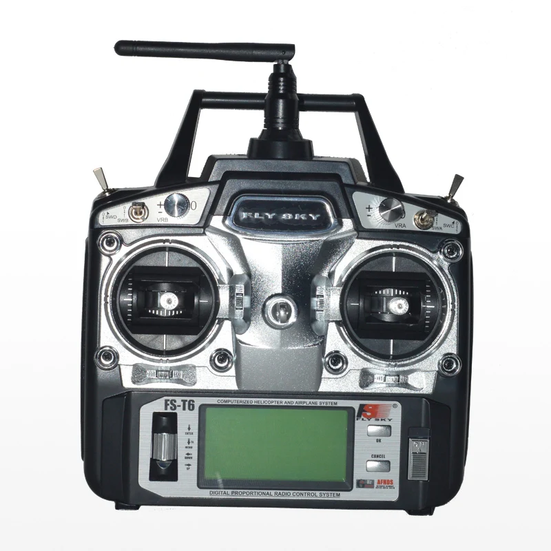 Оригинальный Flysky FS T6 2 4 г 6CH Planel Управление w/ЖК дисплей Экран передатчик + R6B