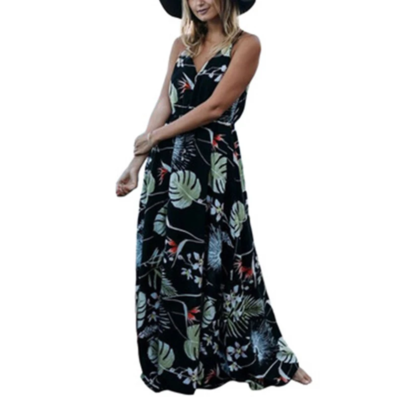 Богемное Сексуальное Женское Платье длиной до пола Европейское Трендовое