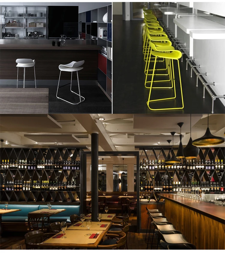 Стул столовой Розничная кафе дома гостиная стула pp сиденье желтый Черный и белый