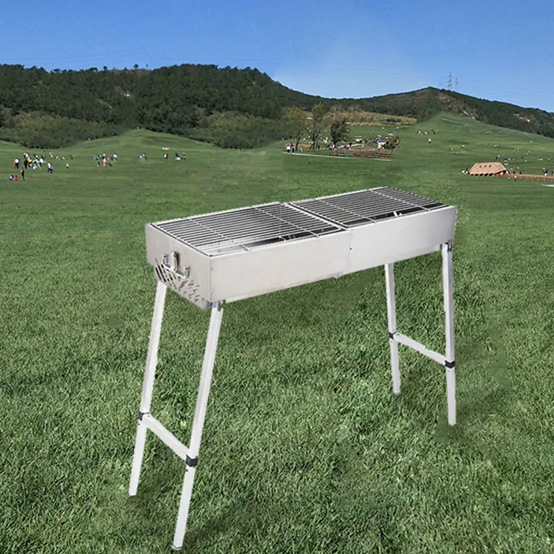 Складная портативная большая барбекю из нержавеющей стали hibachi изысканная плита
