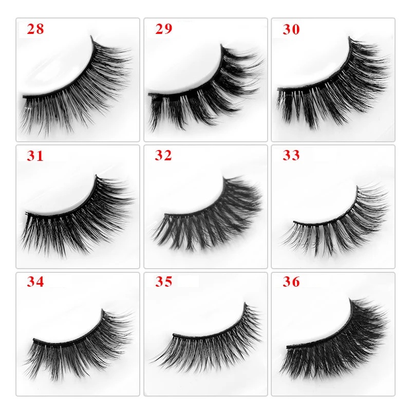 Накладные ресницы натуральные 3D Длинные для макияжа ресниц пушистые инструменты