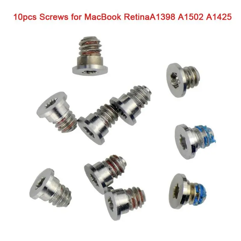 Винты 10 шт. для MacBook Pro 13 3 дюйма Retina 15 4 A1502 A1425 A1398 Нижняя задняя крышка винты D06