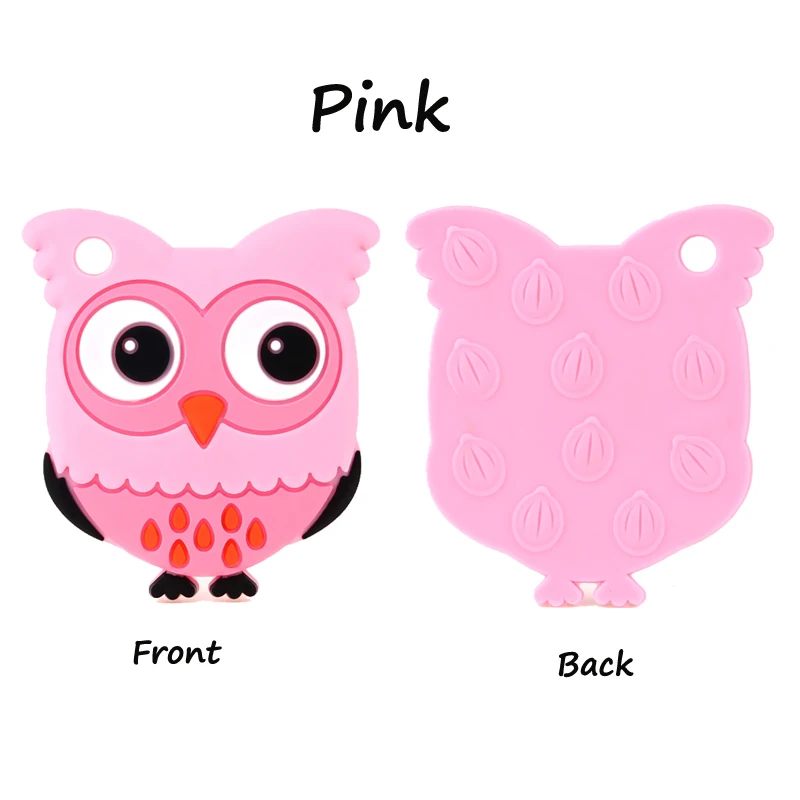 1pc Owl Silicone Teether Baby Necklace Teething Beads Pandent Nursing Chewable Toy Pacifier Chain Shower Gift BPA Free cord | Мать и