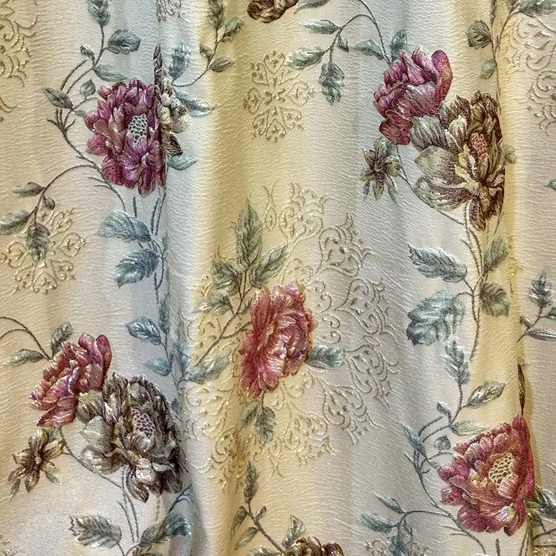 2017 3D вышивка современный простой европейский модный жаккардовый занавес большой