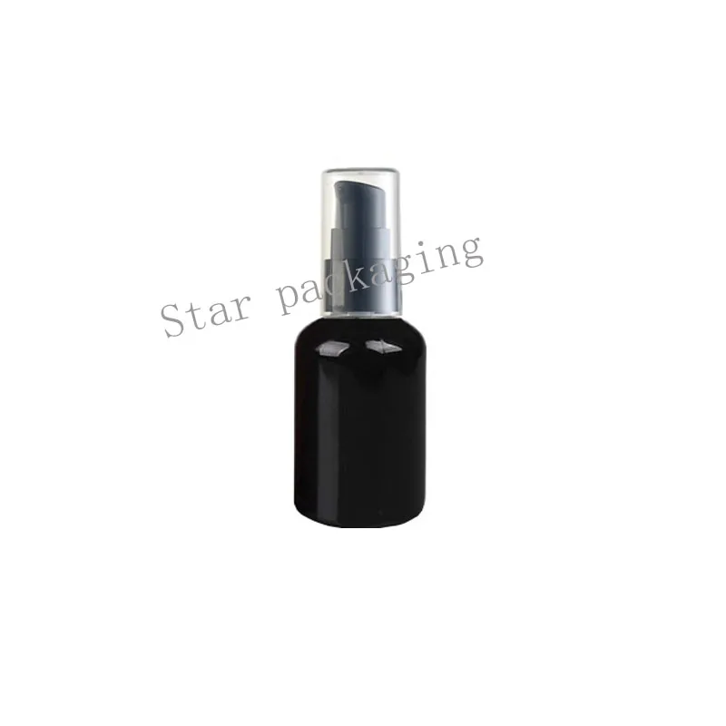 

50pcs/lot 50ml Black Empty Plastic Soap for Cosmetics Packaging,1.7oz empty Plastic Lotion Bottle, Hand Cream Bottle