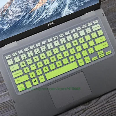 Gradualgreen Мягкий кремниевый ноутбук покрытие для клавиатуры протектор для Dell Latitude 3450 3460 3470 3480 3488 3490 P49G P53G P54G - Цвет: Gradualgreen