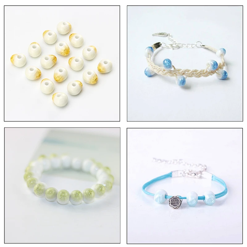 

6 8 10mm Mixed Color Crackle Ceramic Beads For Making Jewelry Diy Necklace Bracelet Accessories Spacer beads wholesale T100