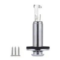 Silver with Screws Одноканальный моно-гитарный эндпин Джек штепсельные розетки для гитары 3 зубец хромированный с резьбой Cycinder длинный гитарный Бас выход Джек - Цвет: Silver with Screws