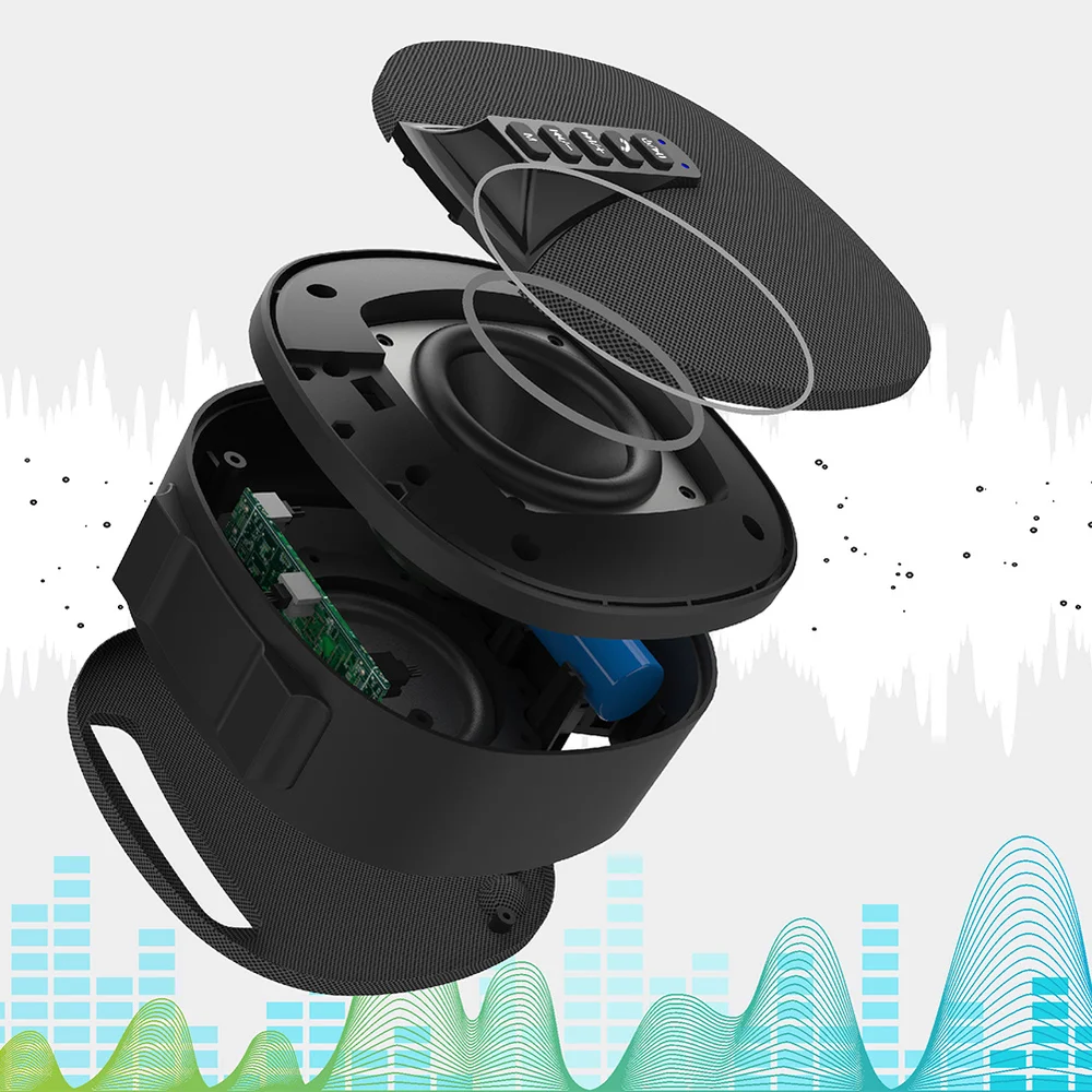 Уличный беспроводной Bluetooth 4 0 стерео портативный динамик Встроенный микрофон