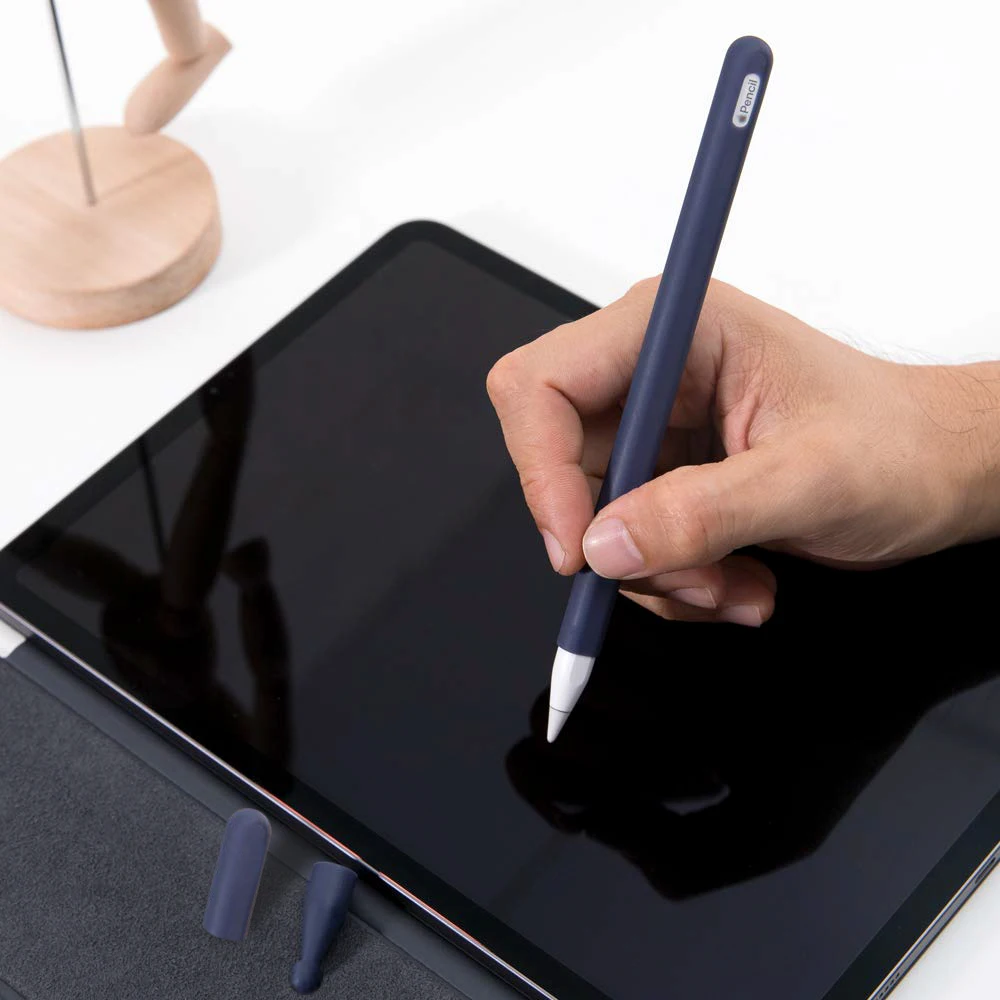 GOOJODOQ 3 в 1 для Apple Pencil 2 Чехол 2-го поколения для Apple Pencil 2 Держатель крышки Премиум Silic для iPad стилус
