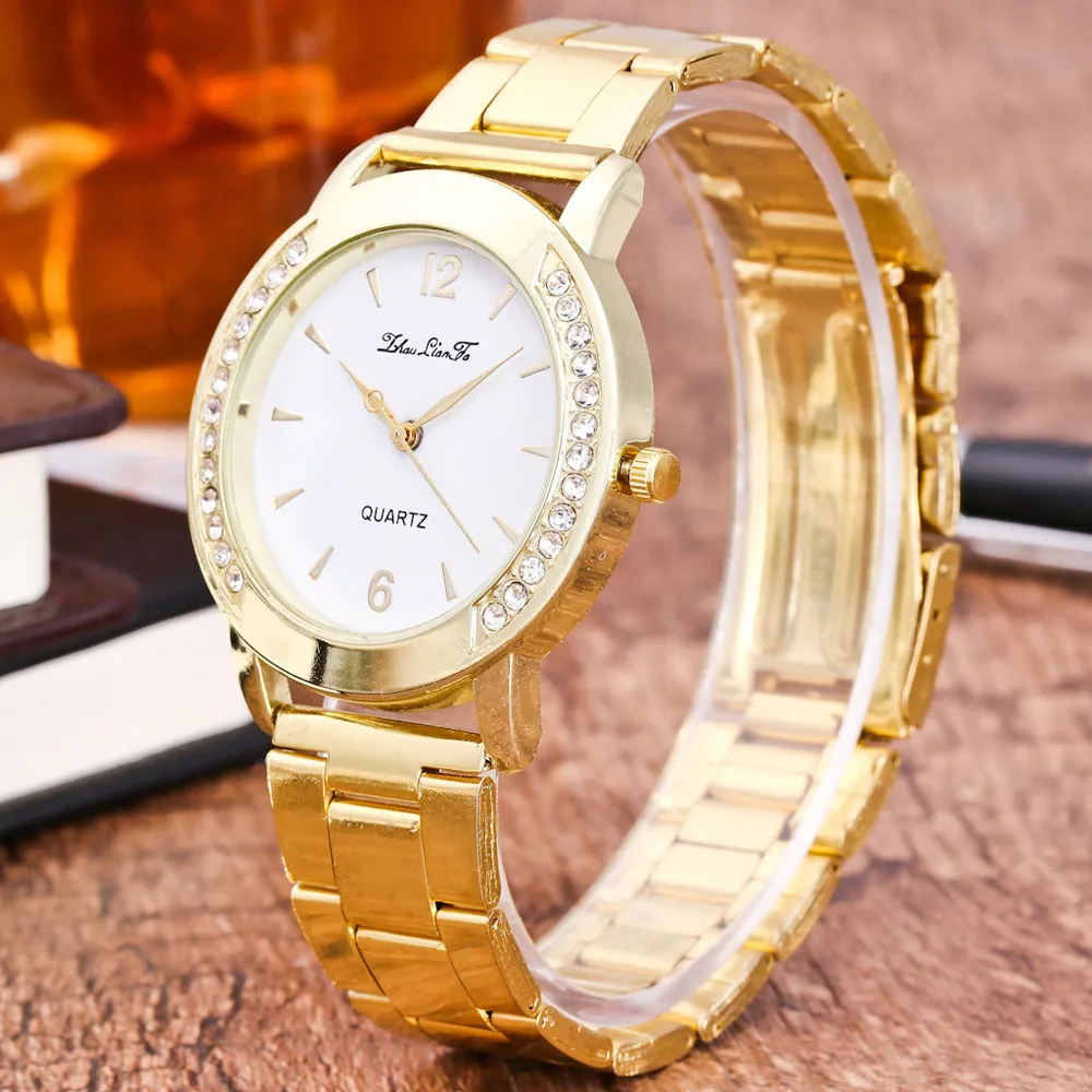 2018 золотые часы женские со стразами Bing бриллианты модные роскошные из