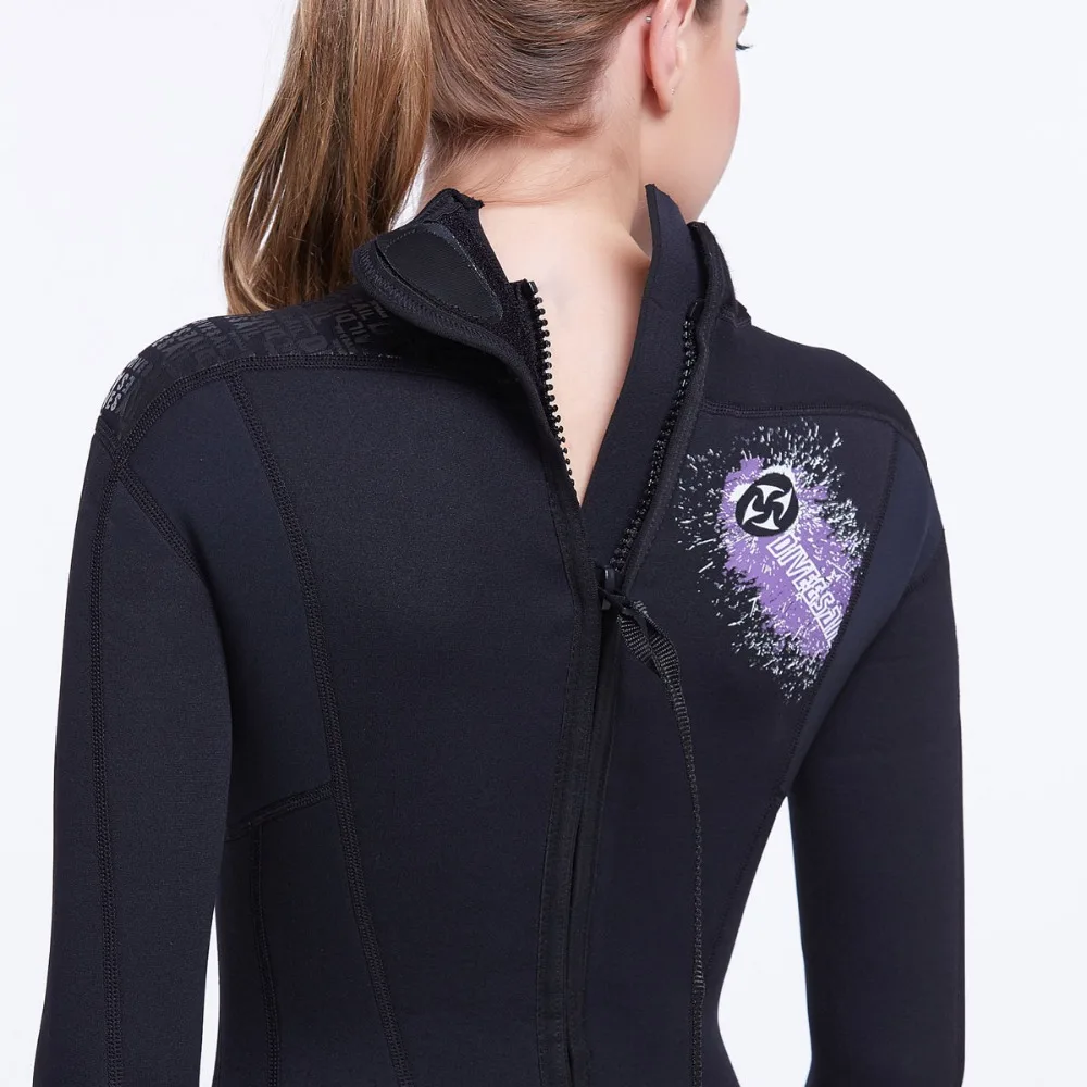 Женский гидрокостюм из неопрена 3 мм на молнии сзади с длинным рукавом костюм scr