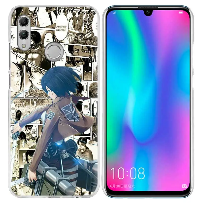 Обувь для косплея по аниме «атака на Титанов» аниме чехол для huawei Honor 8X Y9 9 10 Lite Play 7C 8C 8S 8A фотоаппаратов моментальной печати 7S 7A Pro V20 20i Y6 Y7 Y5 жесткий чехол из ПК для телефона