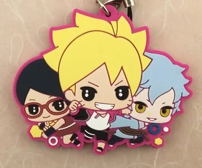 07 Boruto Sakura Sarada Naruto Shikadai Chocho Mitsuki Sasuke аниме резиновый брелок - Цвет: 07