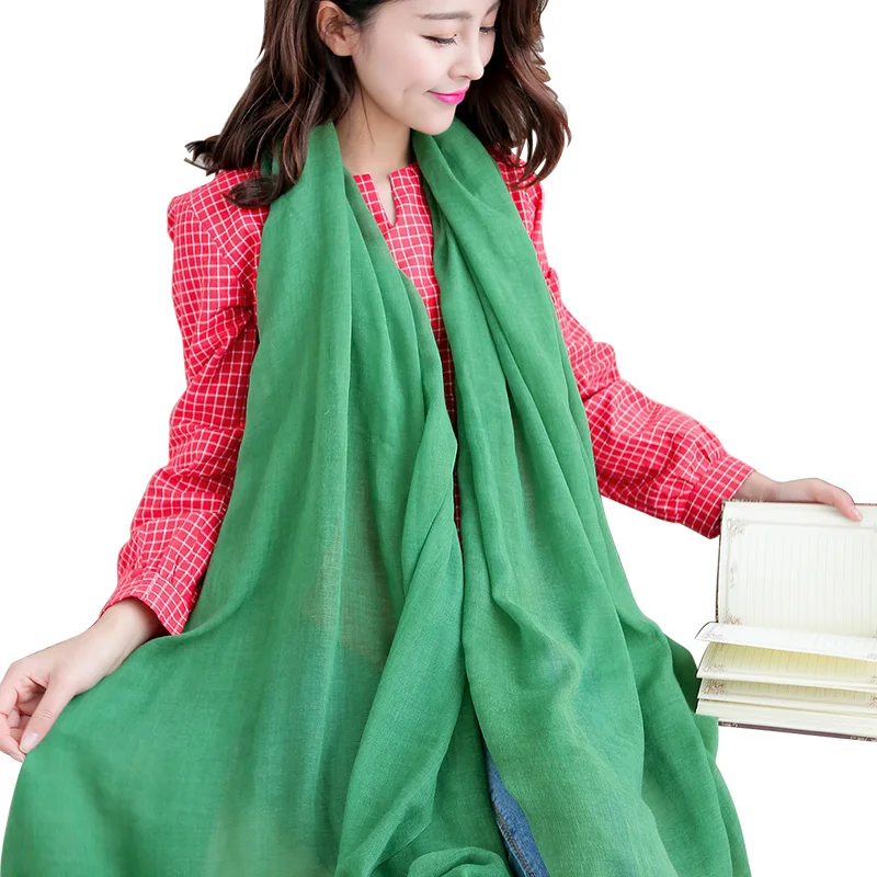 Variety cotton scarves Ms. solid thin scarf spring and summer sunscreen air conditioning cape dual long section | Аксессуары для