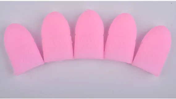 Pink Гель для снятия лака шапочка мягкий силиконовый палец замочить от крышки клип Многоразовые обертки s резиновые инструменты для снятия маникюра - Цвет: Pink