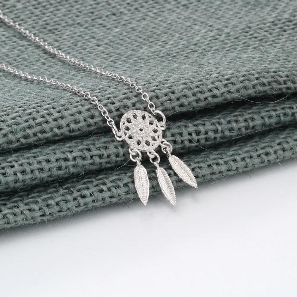 Украшения CHENGXUN 2021Trend Ожерелье «Ловец снов» с перфорацией, круглыми крыльями, листьями, кисточками, ювелирные изделия, длинная цепочка, украшения