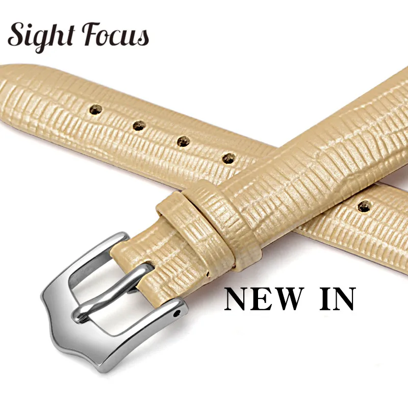 Ремешок для часов женский из телячьей кожи браслет с принтом ящерицы цвета