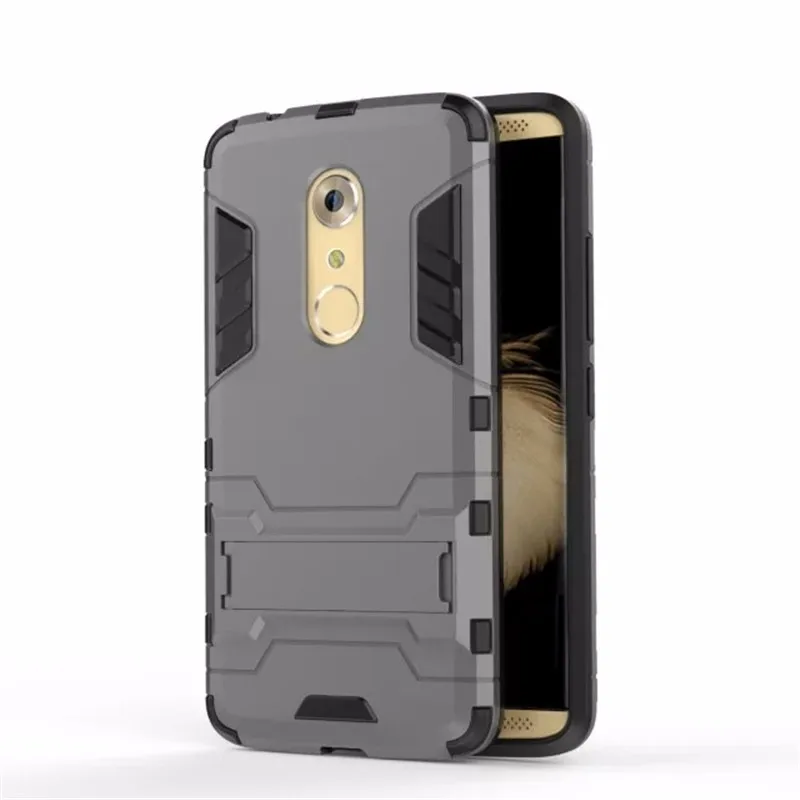 Чехол для zte Axon7 Para чехол для zte Axon 7 Mini TPU+ PC с подставкой жесткий пластиковый двойной бронированный чехол-накладка Fundas(<