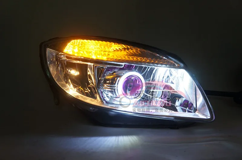 Автомобильный Стайлинг светодиодный HID Rio светодиодный чехол для фары для Skoda Fabia Биксеноновые линзы ближнего света
