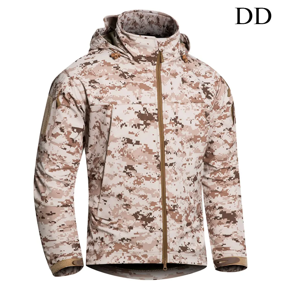 SINAIRSOFT камуфляжная Мужская куртка, пальто, военная тактическая куртка, зимняя водонепроницаемая мягкая оболочка, куртки, ветровка, одежда для охоты - Цвет: DD