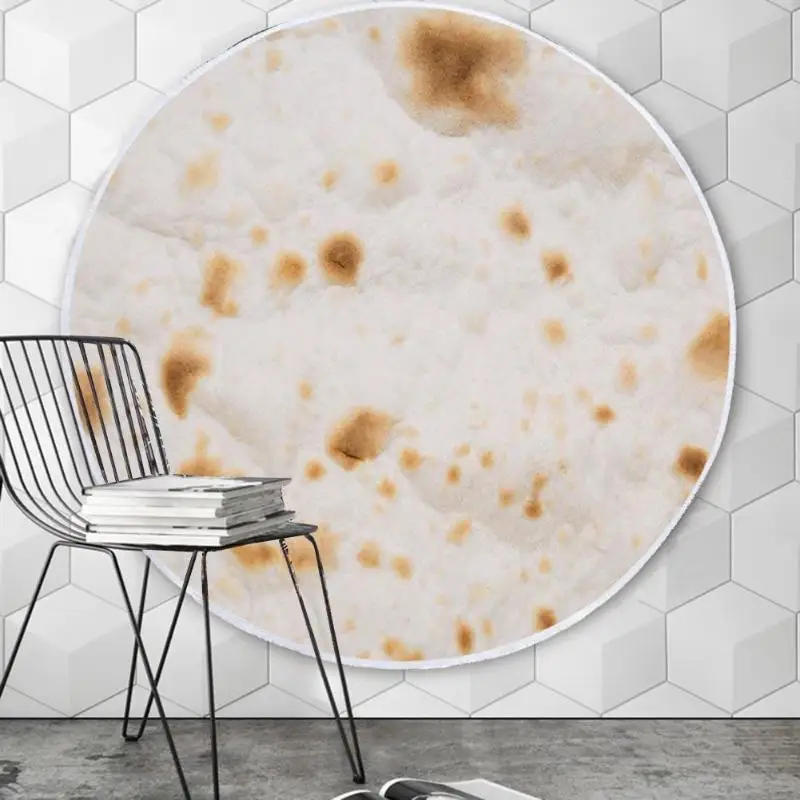 100 см/150 см закуска Tortilla одеяло пляжное полотенце круглый Burrito образный диван банное полотенце настенный гобелен Пикник коврик для йоги Прямая
