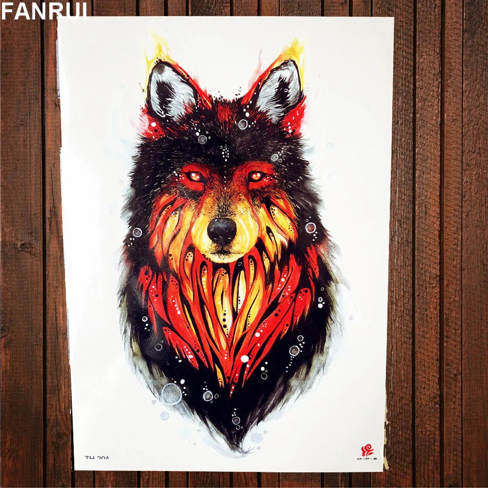 Временные тату наклейки на грудь для мужчин и женщин Галактики волка арт рук