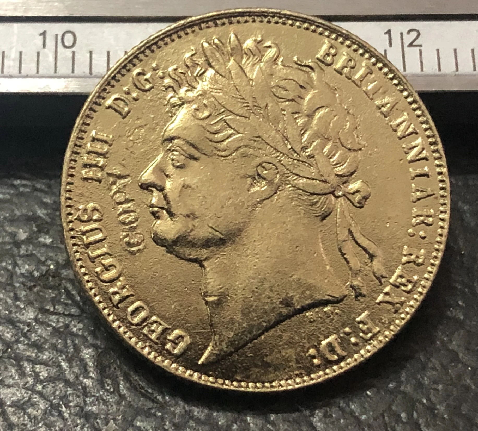 1823 Великобритания 1 Sovereign-Джордж IIII. 9999 чистая позолоченная копия монеты | Дом и