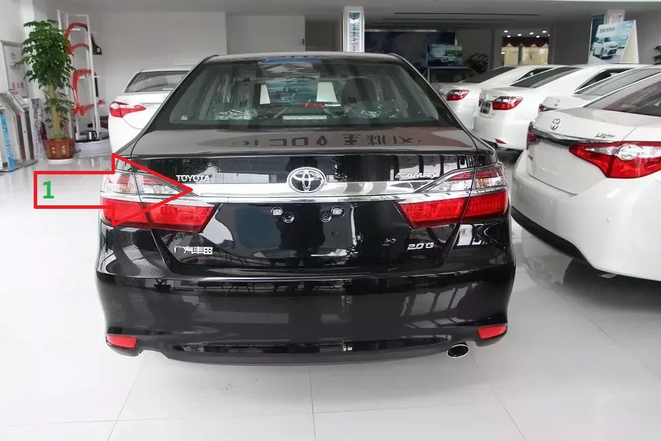 Авто Отделка задней двери, задний багажник отделка для Toyota Camry, авто хромированные аксессуары