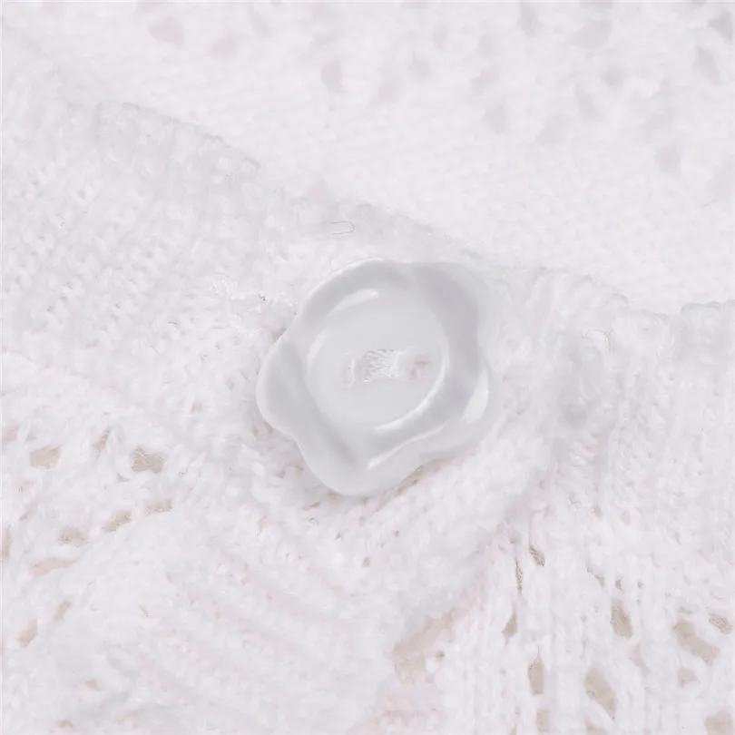 White Kids Girls Lace Flower One Button Closure Knit Bolero Shrug Short Cardigan Sweater Adorable Girl's Shrug| |